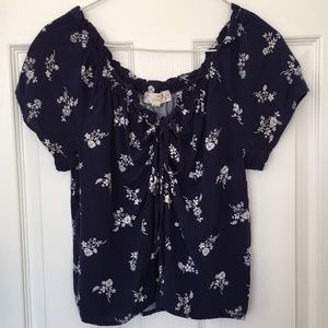 Pink Republic Blue crop top